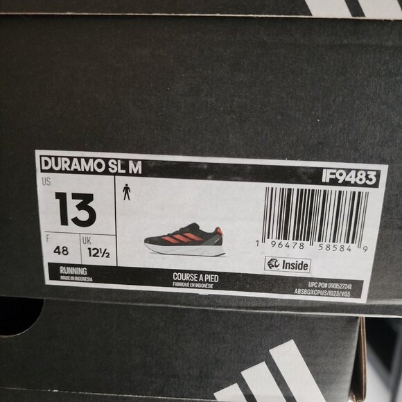 NEW Adidas Duramo Running Athletic Shoes Men's Size 13 Crimson Black Training - Picture 8 of 8